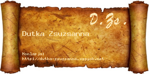 Dutka Zsuzsanna névjegykártya